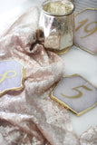 Gold + White Agate Table Numbers