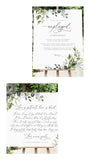Unplugged Ceremony Watercolour Sign + Floor Easel