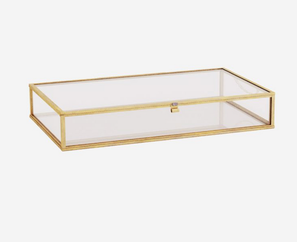 Gold Frame Glass Card Box (Medium)