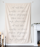 Wedding Script Backdrop Banner