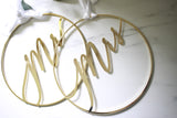Gold Mr. & Mrs. Chair Signs Set